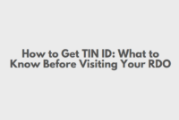 How to Get TIN ID How to Get TIN ID