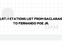 LRT-1 Stations List LRT-1 Stations List